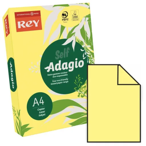 Papel Cor Fluorescente Amarelo 80Grs