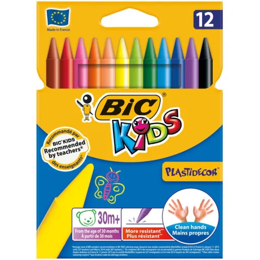 Lápis de Cera 12 Cores – Bic Kids