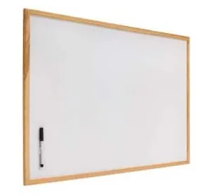 Quadro Branco Magnético 60x90 cm Moldura em Madeira