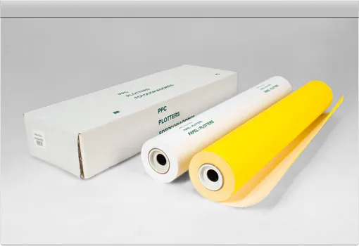 Papel Plotter 1067mmx45m Amarelo e Branco Dupla Face (Rolos Ploter)