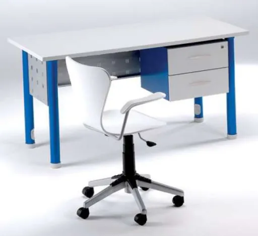 Secretária de Escritório 800x800x720mm com Gavetas e Painel Frontal – Ballet