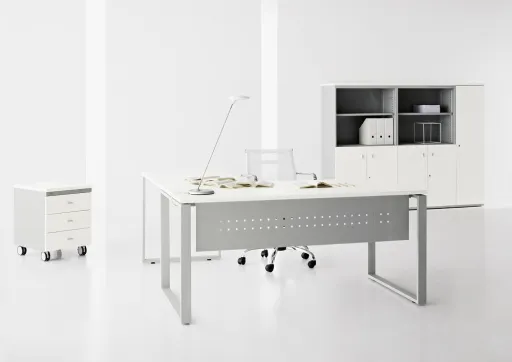 Secretária de Escritório 1800x650x740 mm com Alonga 1000x650x740 mm – Better