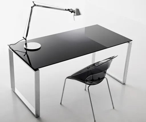 Secretária de Escritório 1800x800x740 mm com Tampo de Vidro – Better