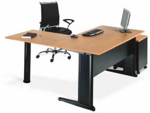 Secretária de Escritório 1200x800x760 mm com Alonga - Aura