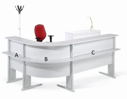Balcão de Receção 1600x650x760mm – Aura