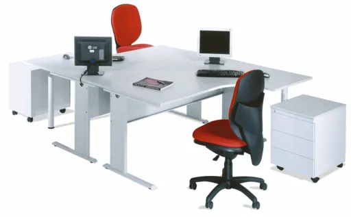 Secretárias de Escritório Solução Plus 1600x1200x740 mm (Conjunto de 2)