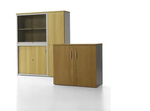 Armário de Escritório com Portas de Correr em Vidro 1530x1200x430 mm