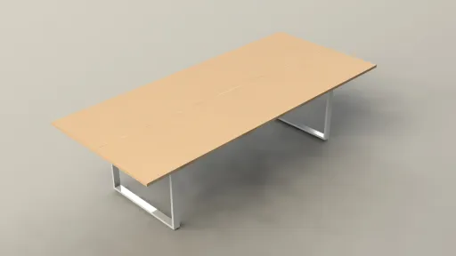 Mesa de Reunião 1600x1600x740 mm com Tampo em Vidro - Kclose