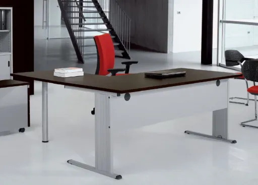 Secretária de Escritório 1400x650 mm com Alonga Melamina - Express