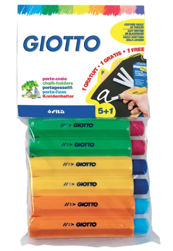 Porta-Giz Escolar Giotto – 5 + 1 de Oferta – Pack com 6 Unidades
