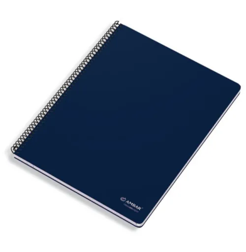 Caderno Espiral A4 Quadriculado Azul – Ambar