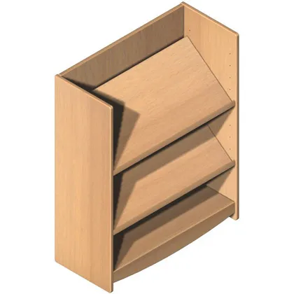 Estante com Prateleiras Inclinadas Faz-de-Conta 80x35x100 cm - Nautilus