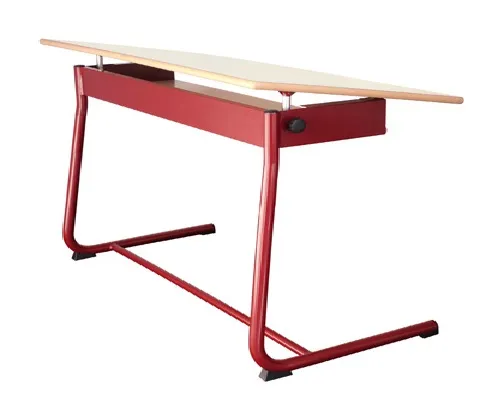 Mesa Escolar Dupla Inclinável 120x60x68 cm 8/9 Anos