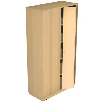 Armário de Escritório com Portas em Fole 1000x440x1850mm Madeira Faia – Nautilus