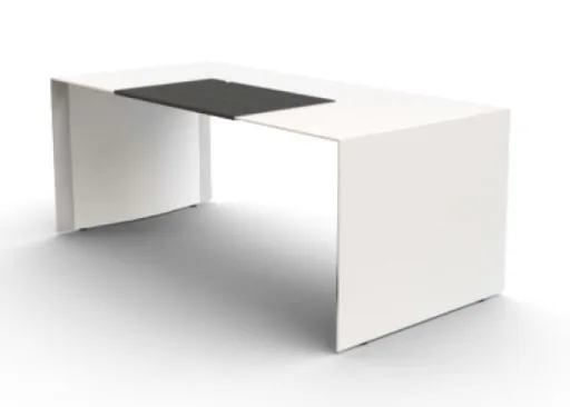 Secretária de Escritório 1900x900x735 mm Branco Alto Brilho – Bridge