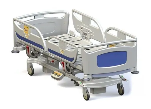 Camas Hospitalares Matrix T60 2185x958x380mm C/ Comando Latera e Pé, 5º Roda e Alarme
