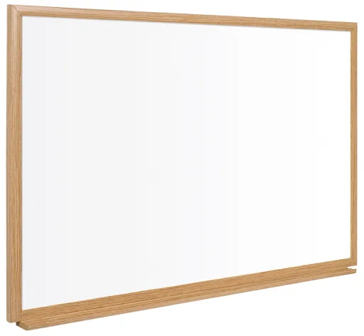 Quadro Branco Cerâmica Reciclado 45x60 cm Moldura Madeira MDF Executive Earth-it Carvalho - Bi Office