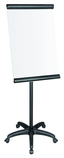 Bi Office - Quadro Branco Flip Chart Magnético com Rodas 70x100 cm Preto