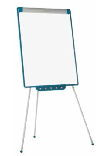 Bi-Office – Quadro Branco Tripé Flip Chart Magnético 70x100 cm com Aro Azul