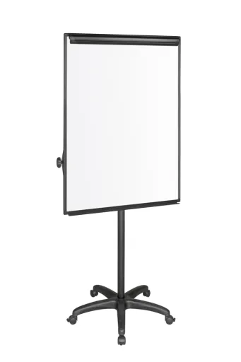 Bi Office - Quadro Branco Tripé 70x100 cm Flip Chart com Rodas Classic Preto