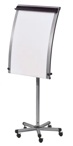 Bi Office - Quadro Branco Tripé 70x100 cm Flip Chart com Rodas Roll Up