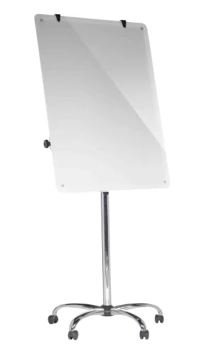 Flip Chart Magnético em Vidro com Rodas – 70x100cm Tripé