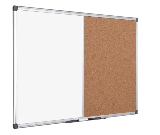 Bi-Office – Quadro Combinado Maya 60x90 cm Cortiça / Branco Magnético Moldura Alumínio