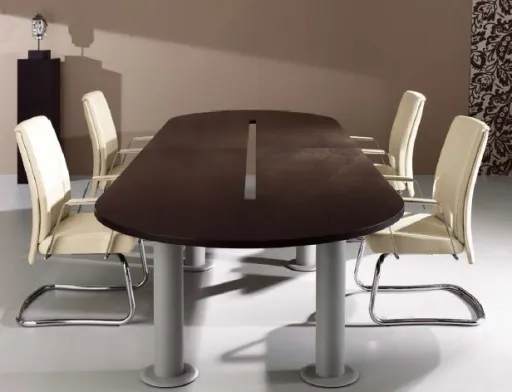 Mesa de Reunião 4000x1300x750mm C/ Passagem de Fios Ergomr