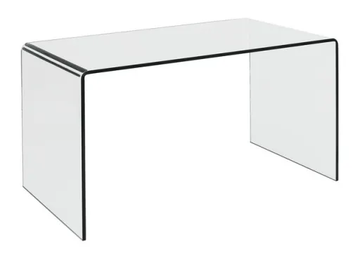 Secretária de Escritório 1500x800x750mm Vidro Transparente Concord - SDM
