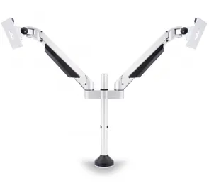 Suportes Monitor de Mesa 15 - 32" M Vesa Gas Lift Dual Branco Multibrackets 2 Ecrãs