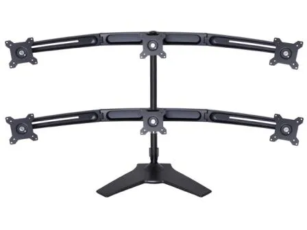 Suportes Monitor de Mesa 15 - 24" M Desk Stand Triple C/ Extensão Preto Multibrackets 6 Ecrãs