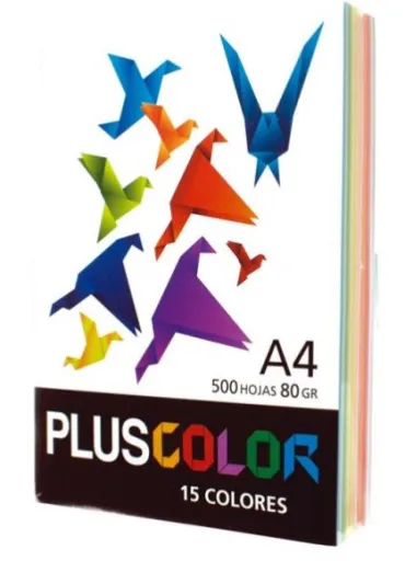 Papel Cor Plus A4 15 Cores 80Gr