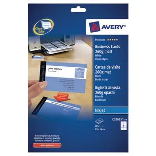 Cartões de Visita 85x54mm Avery