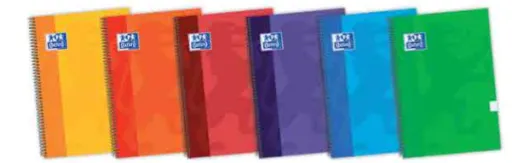 Caderno Espiral Oxford 4º Capa Dura 80 Folhas Quadriculado – 8 Cores