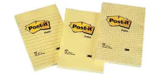 Notas Aderentes 102x152mm Post-it Amarelo Quadriculado