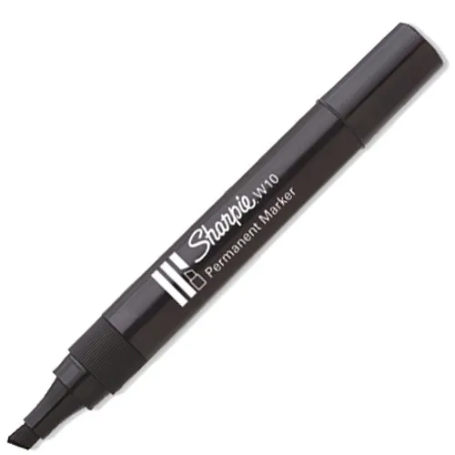 Marcadores Permanentes Sharpie Jumbo W10 Ponta Biselada Preto – Sharpie