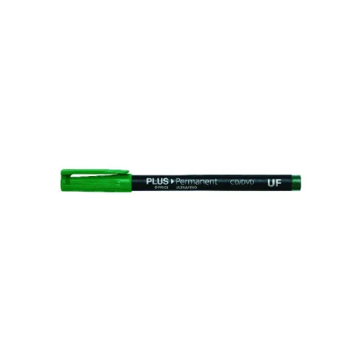 Marcador Permanente Plus "UF" Verde - Plus Office