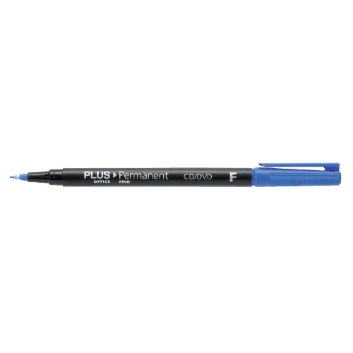 Marcador Permanente Plus "F" Azul - Plus Office