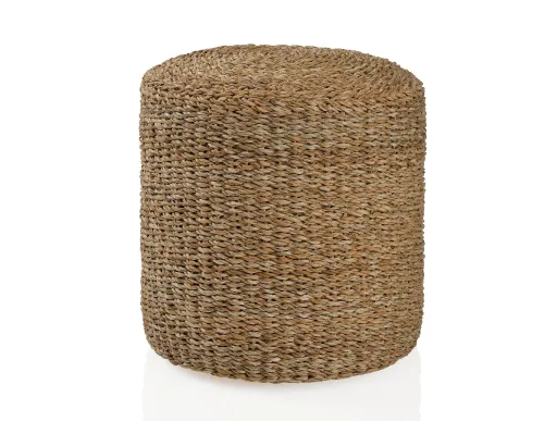 Puff Redondo de Alga Marinha 40x40 cm – Andrea House