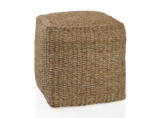 Puff Quadrado de Alga Marinha 40x40x40 cm – Andrea House