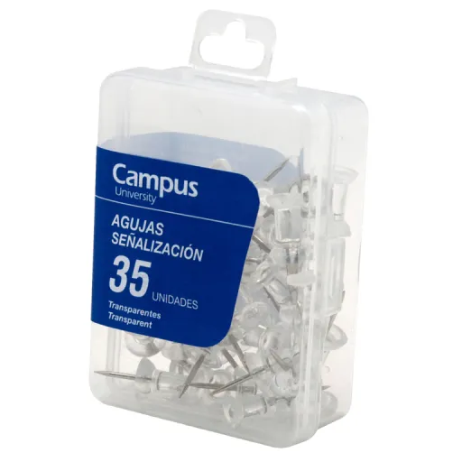 Alfinetes de Cor Transparente 35 Un. (Push-Pins)