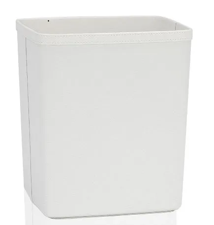 Cesto para Papéis Efeito Pele – Branco, 25x22x29cm - Andrea House