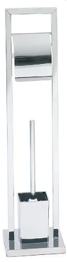 Suporte de Papel Higiénico com Piaçaba em Metal Cromado – Andrea House