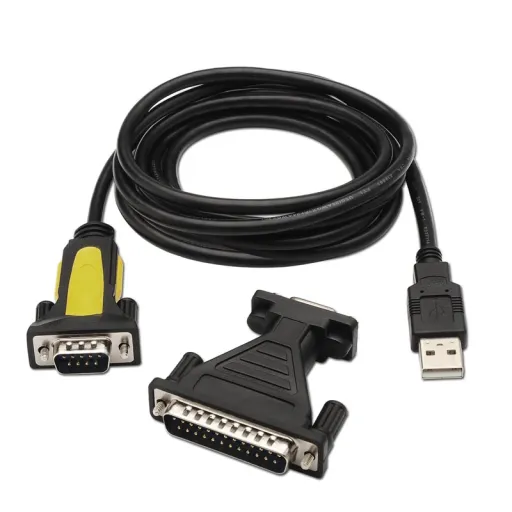Conversor USB a Serie, Tipo A/M-RS232 DB9/M DB25/M, 1,8 M