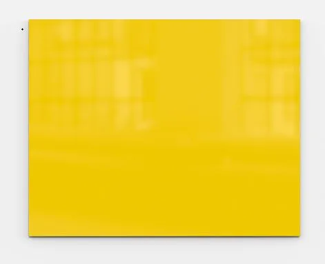 Lintex - Quadro Magnético Vidro 100x125 cm Amarelo a Mood Wall Branco