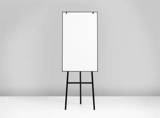 Quadro Branco Tripé Preto 70,7x196x65 cm One Flip Chart - Lintex