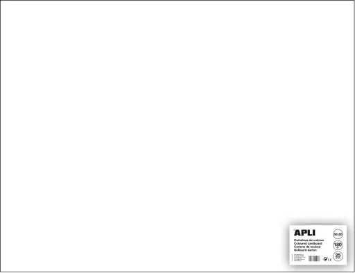 Cartolina Branco 500x650 mm 170g - 25 Folhas - Apli