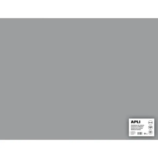 Cartolina Cinza 500x650 mm 180g - 25 Folhas