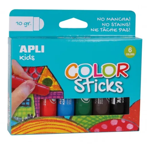 Lápis de Cera 6 Cores - Apli