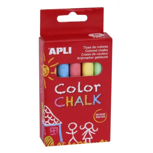 Giz Colorido 10 Cores Apli